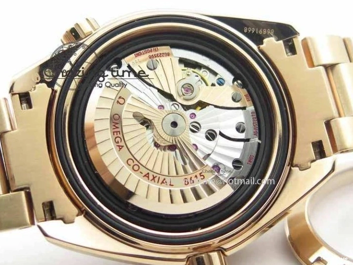 1221 Efficient Planet Ocean GMT 43.5mm RG V6F 1:1 Best Edition Black Dial On RG Bracelet A 8182